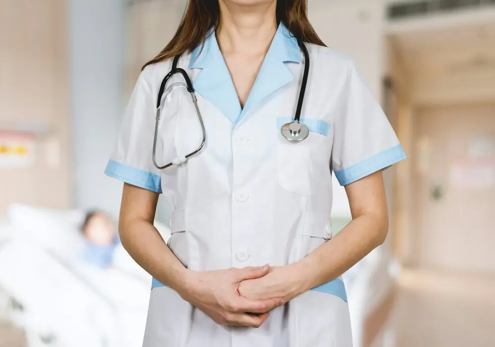 Nurse in uniform with stethoscope